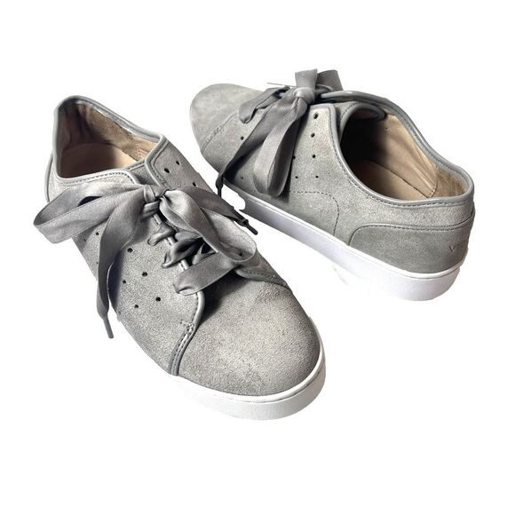Vionic Gray Suede Sneaker Oxford Women's Size EU 39 US 8 Comfort Casual Lace Up - Picture 1 of 10